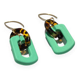 MPR x IMAGINARIUM: Tortoise Teal Earrings