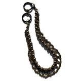 MPR x THE IMAGINARIUM: Bronze Drip Crochet Chain Swarovski Pearl Necklace