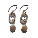 MPR x THE IMAGINARIUM: Opalescent Chain and Light Pink Pearl Drop Earrings